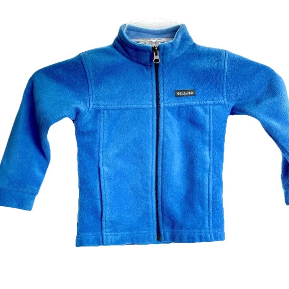 *EUC* COLUMBIA Toddler L/S Steens Mt Fleece Jacket - Full Zip - Blue - Size 4T - Picture 1 of 12
